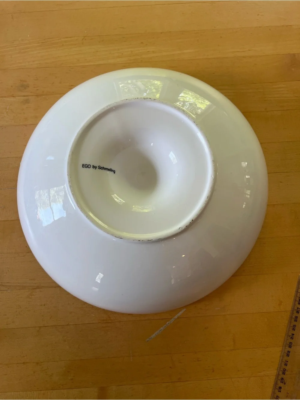 EGO by Schmelling Salad Bowl White 12 inches wide